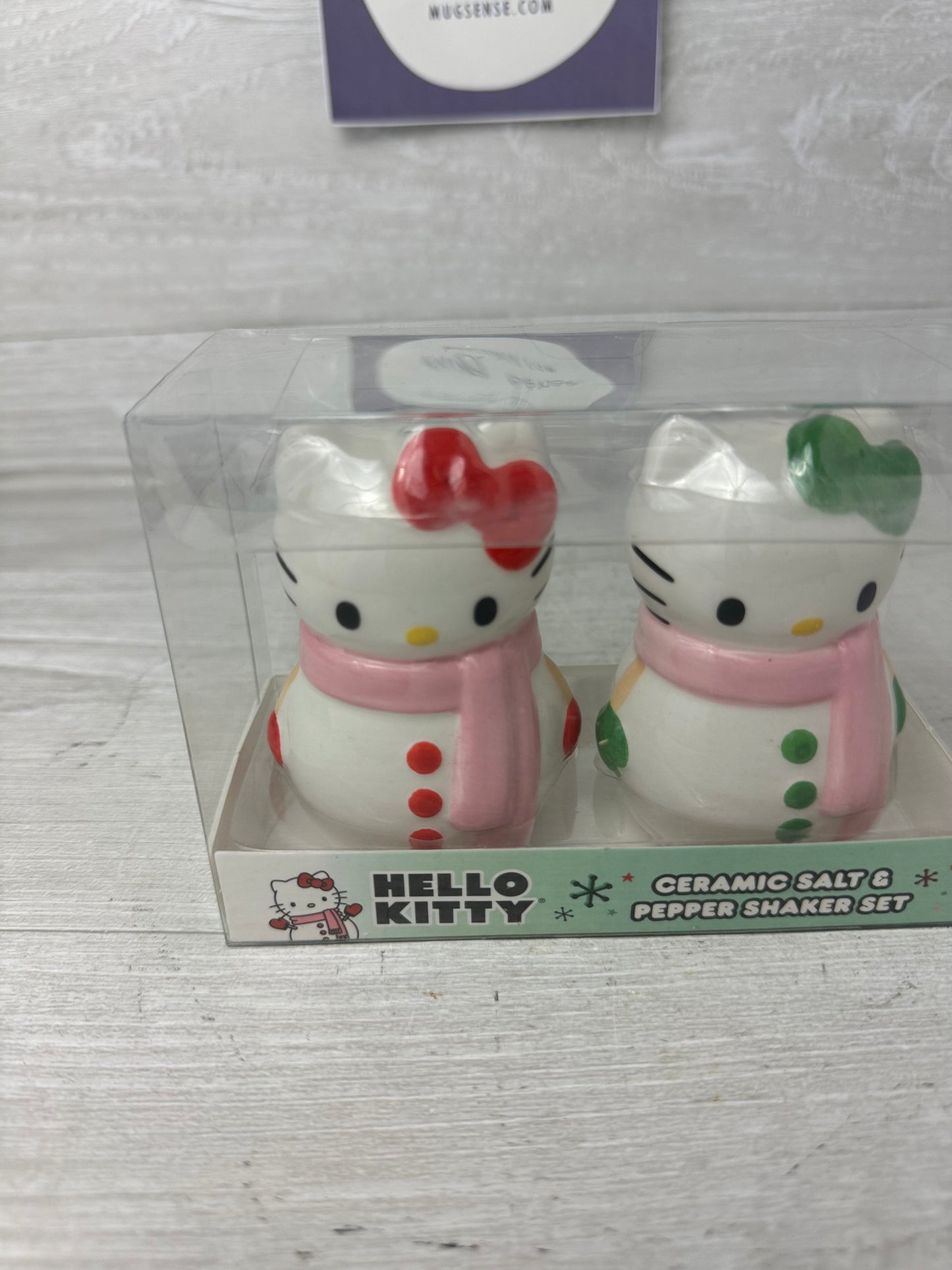 Hello Kitty Snowman Salt & Pepper Shakers