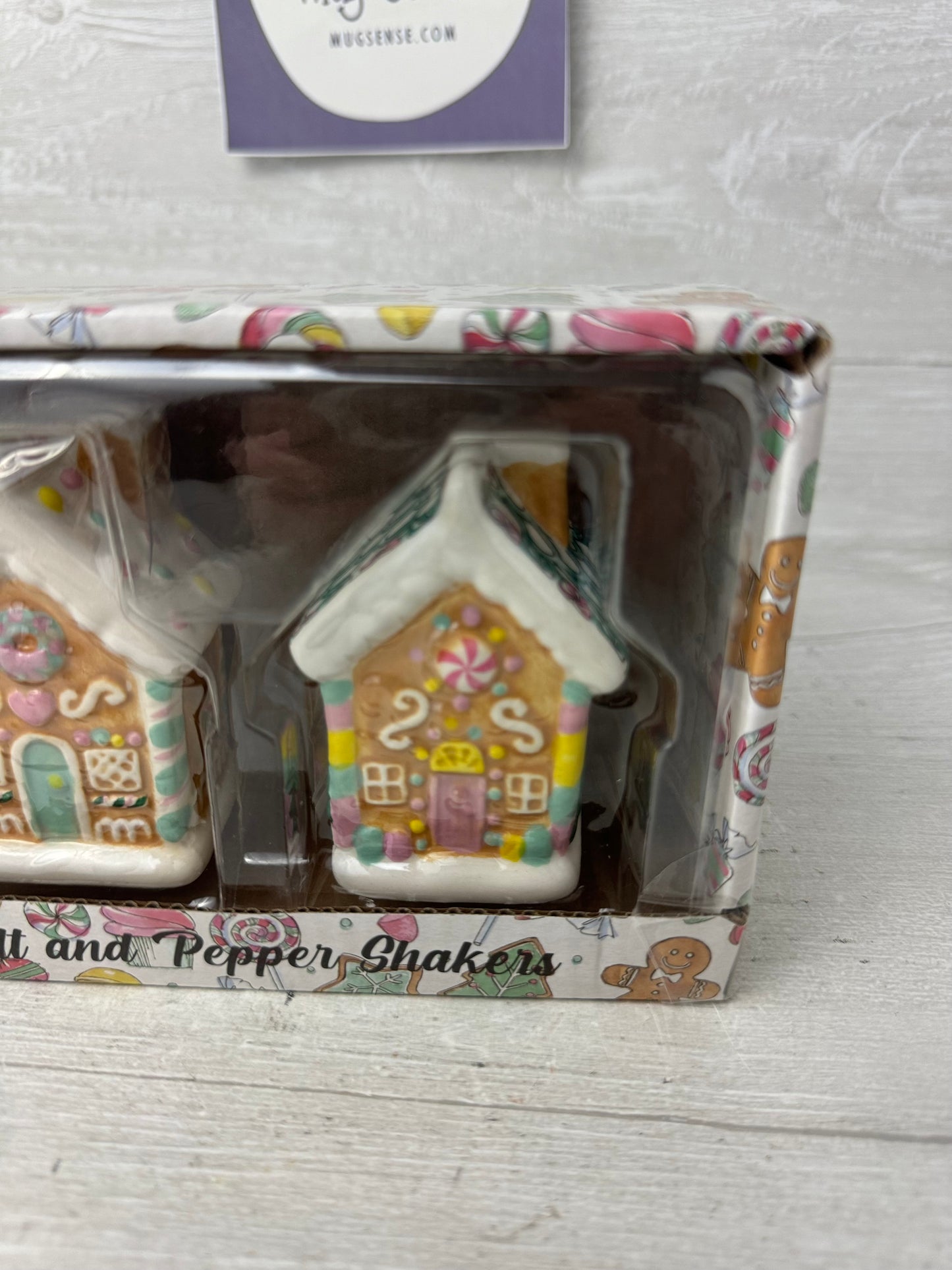 Pastel Gingerbread House Salt & Pepper Shakers