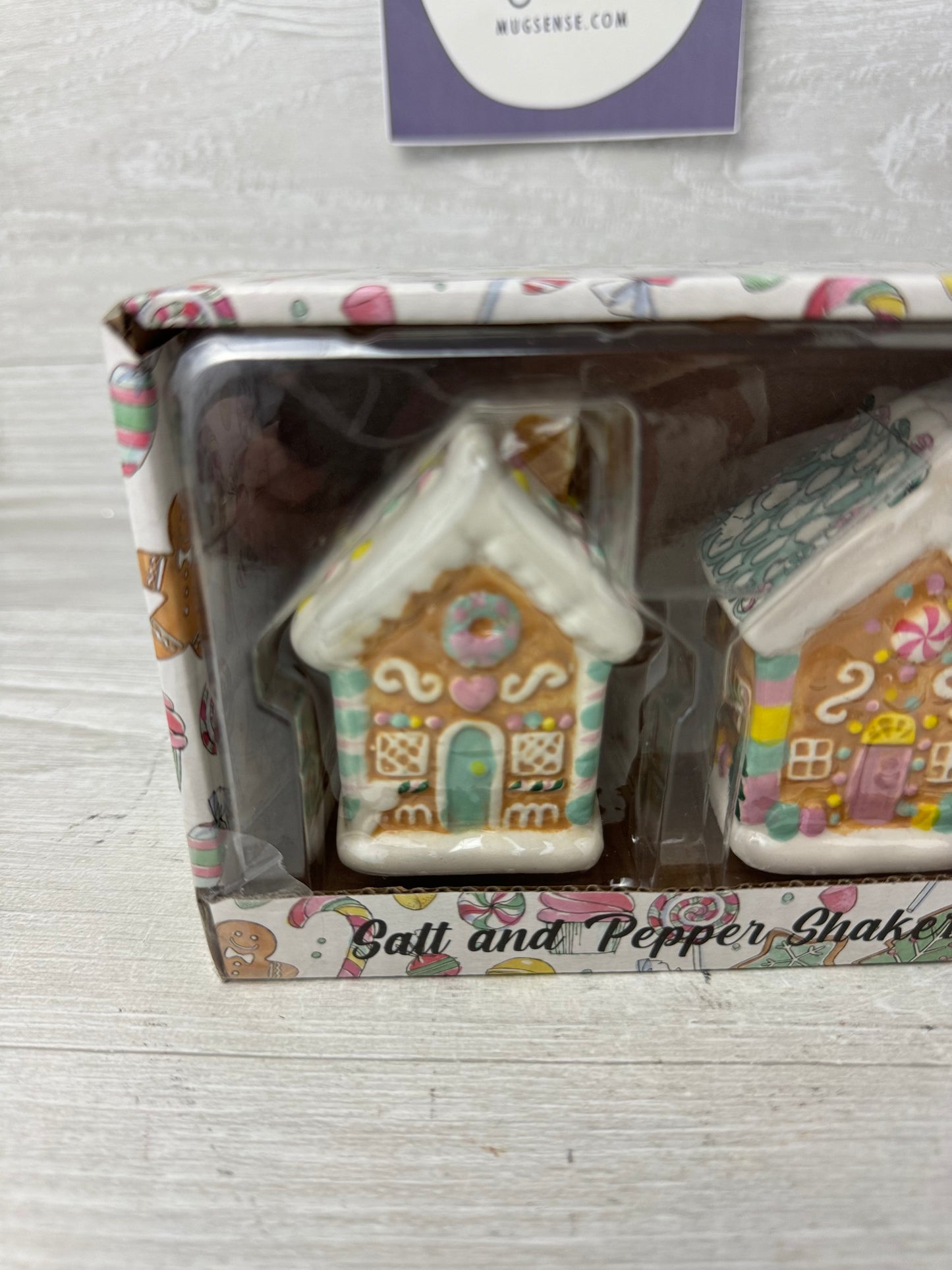 Pastel Gingerbread House Salt & Pepper Shakers