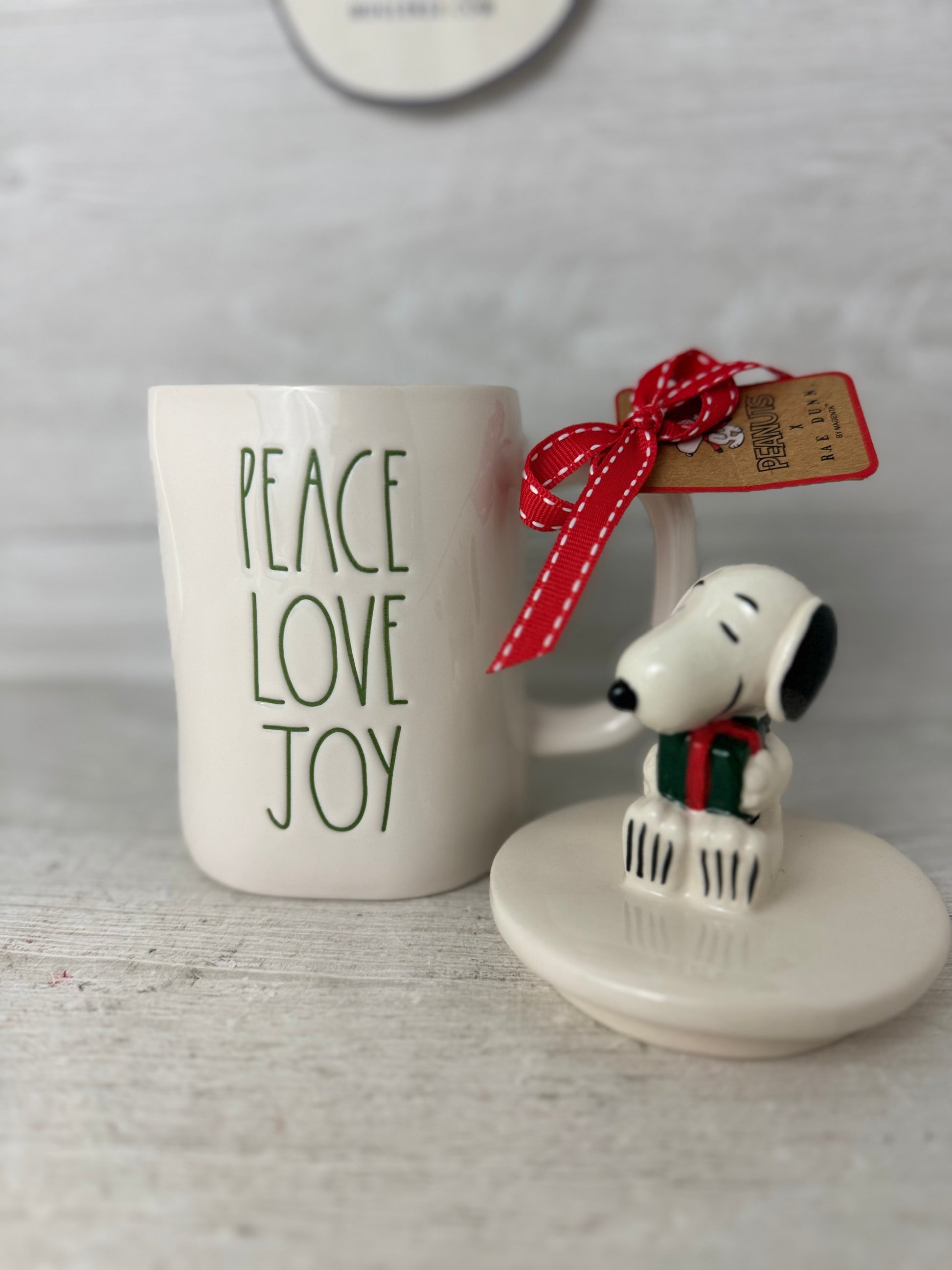 New Rae Dunn ceramic Christmas red coffee mug JOY