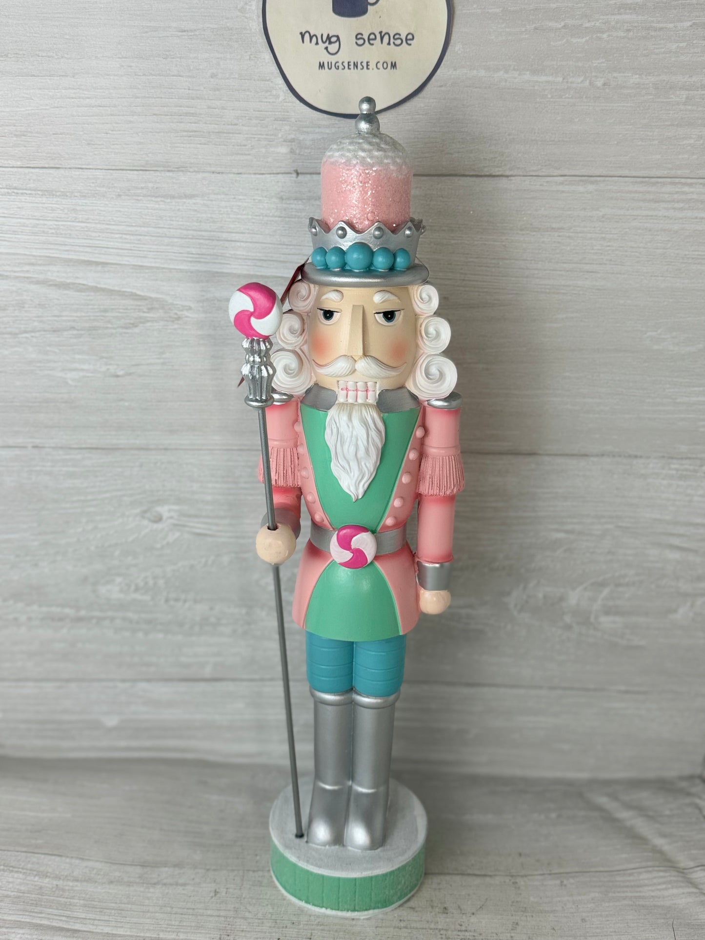 Peppermint Square Pastel Nutcracker 18 Inch