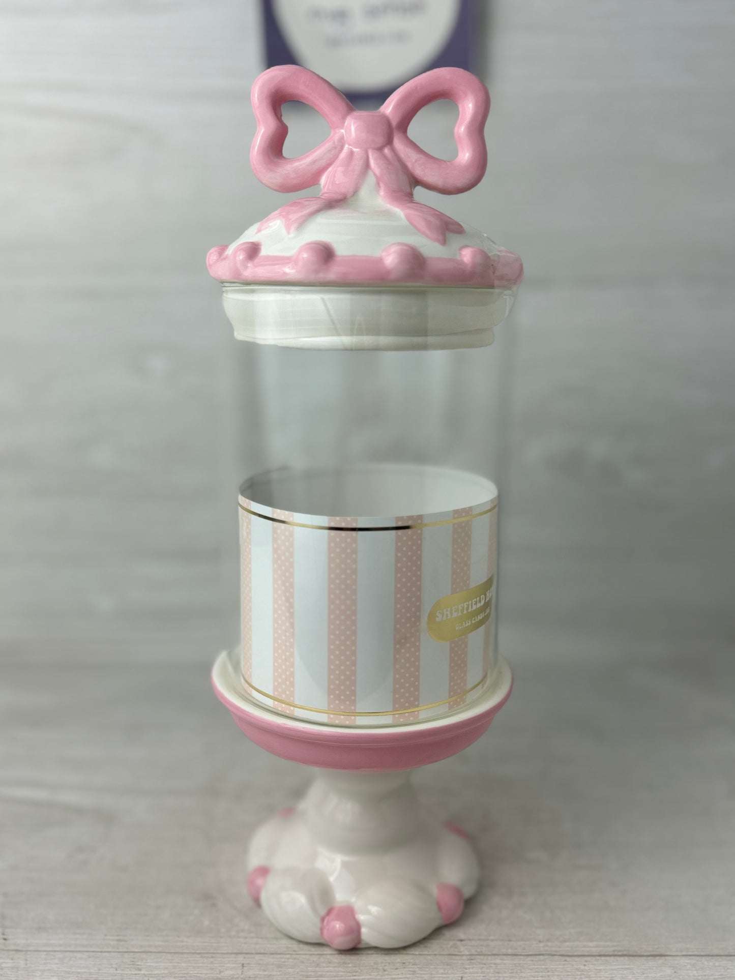 Pink Bow Candy Jar