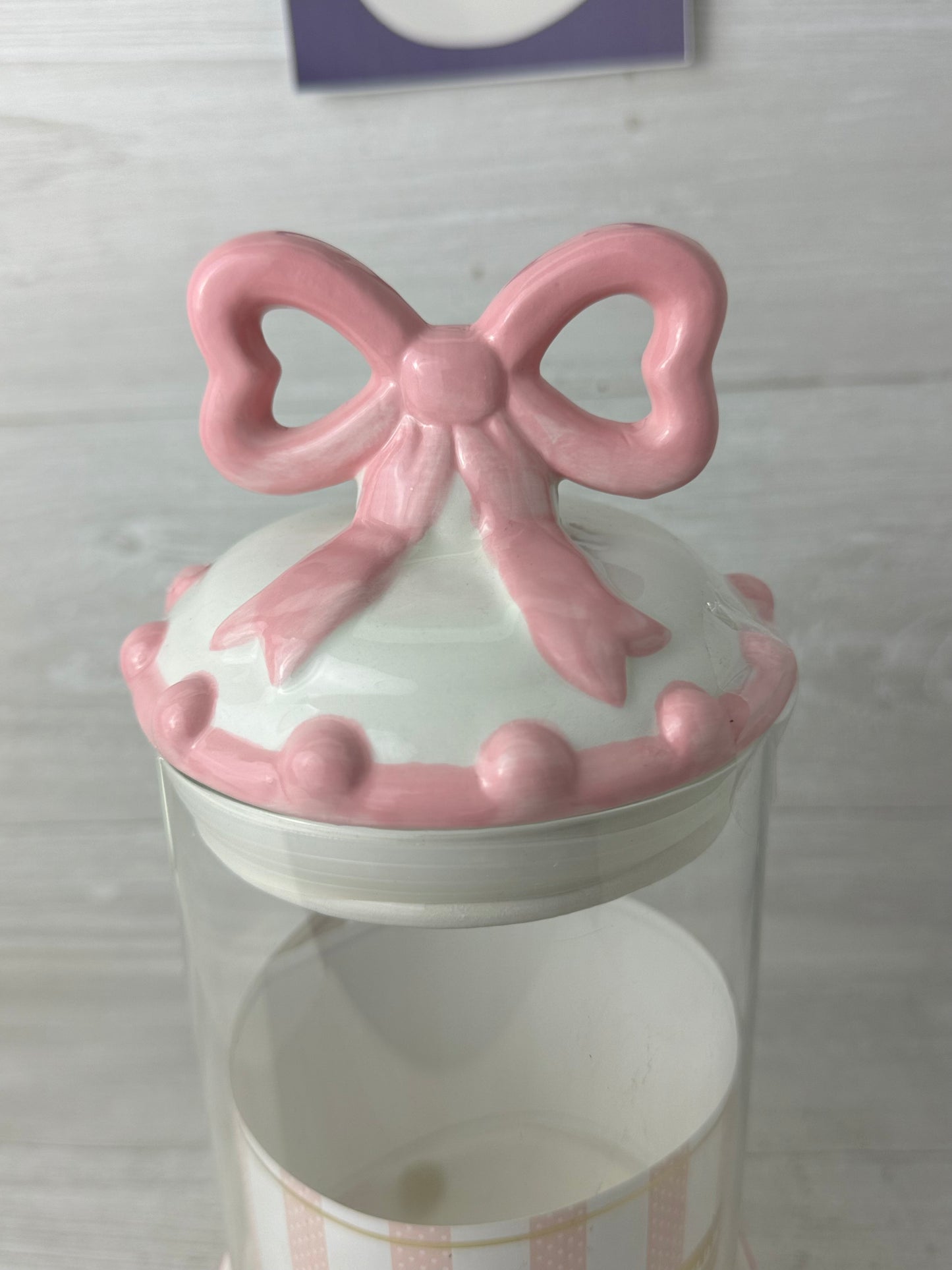 Pink Bow Candy Jar