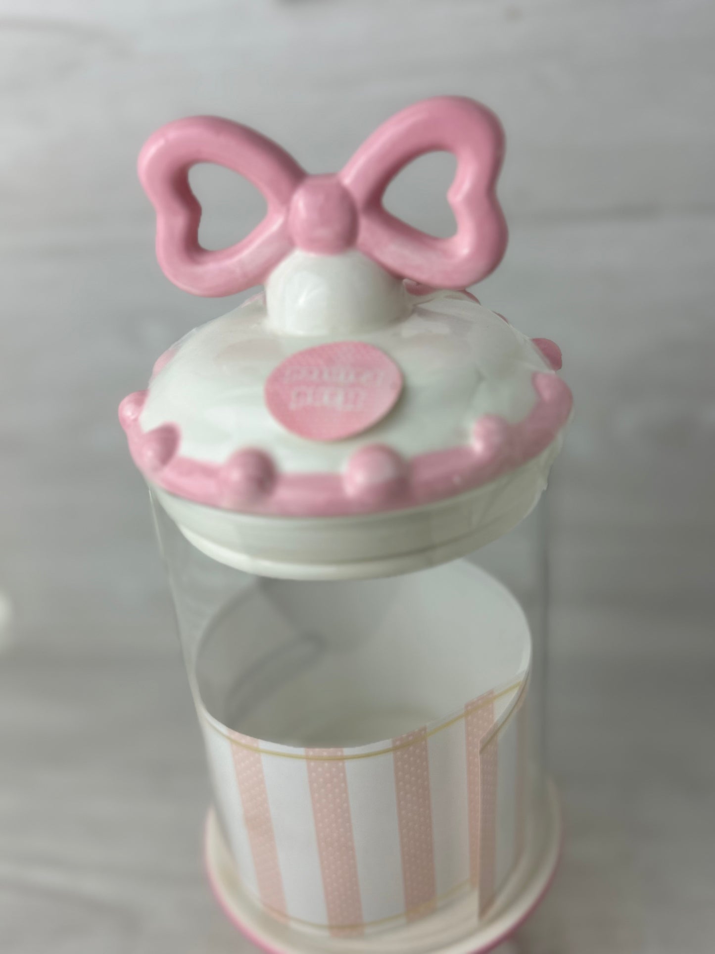 Pink Bow Candy Jar