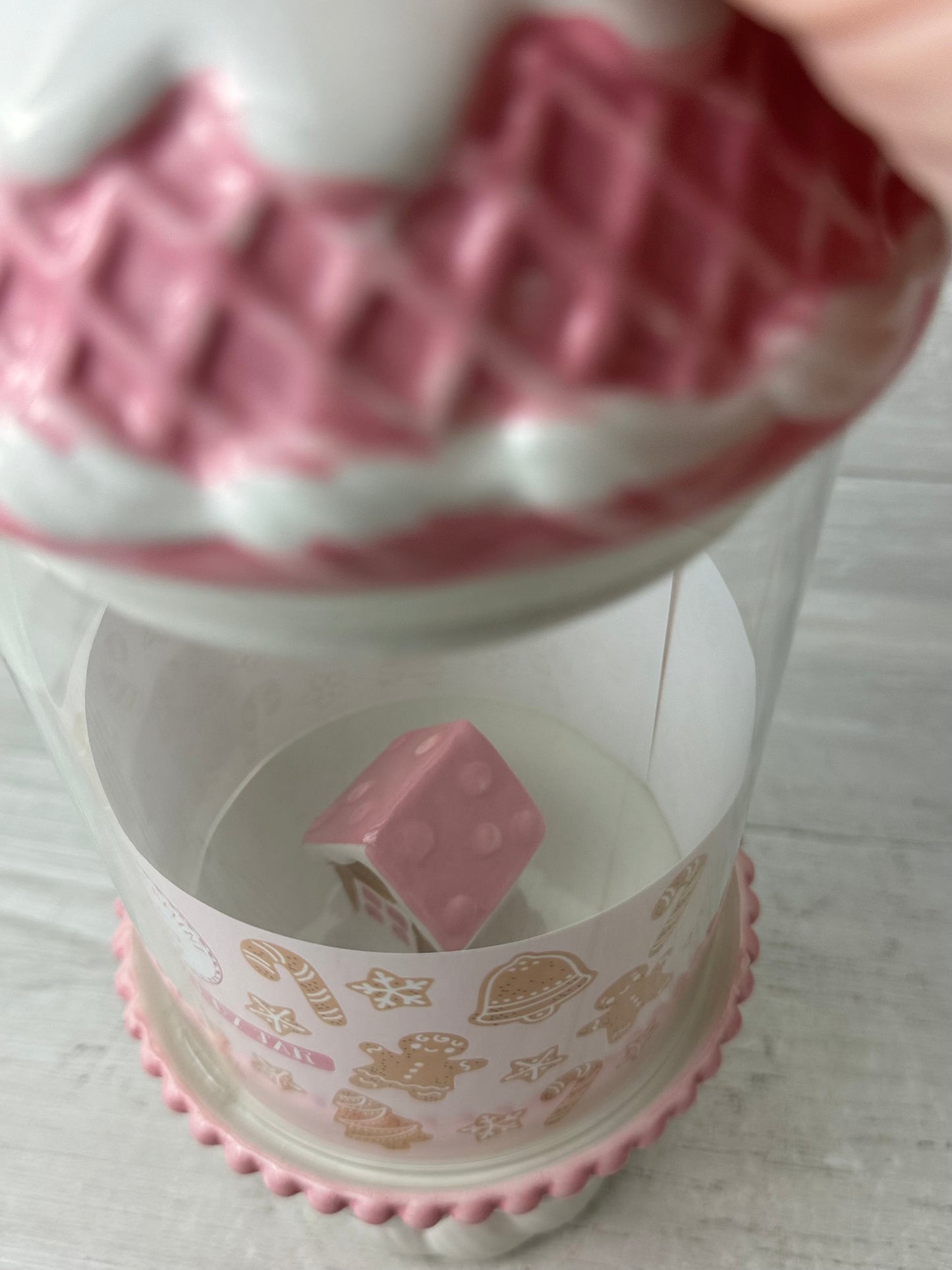 Peppermint & Pine Pink Gingerbread Candy Jar