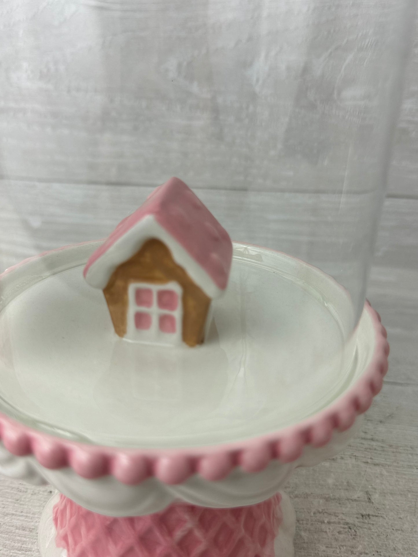 Peppermint & Pine Pink Gingerbread Candy Jar