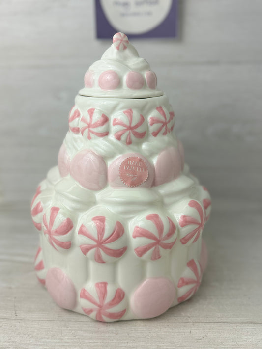 Peppermint & Pine Whipped Cream Cake Cookie Jar Canister