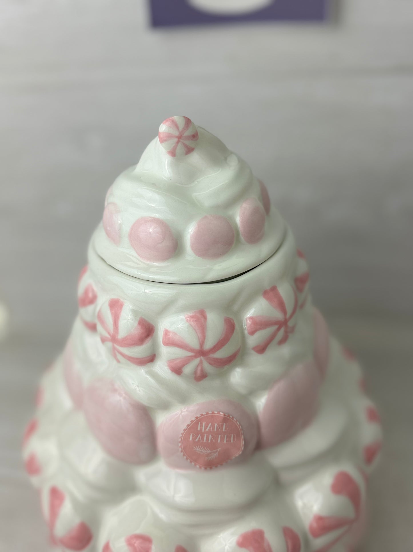 Peppermint & Pine Whipped Cream Cake Cookie Jar Canister