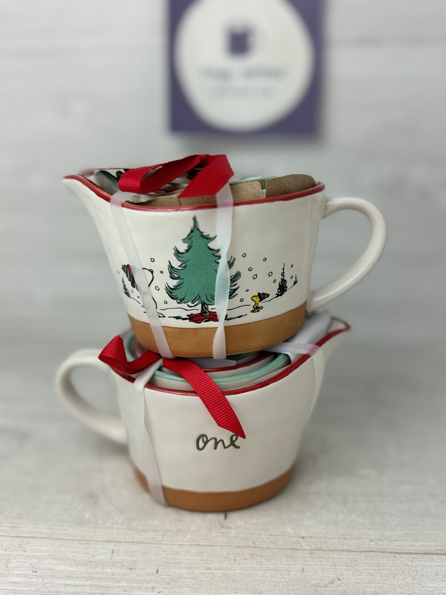 Rae Dunn Peanuts Christmas Measuring Cup Set