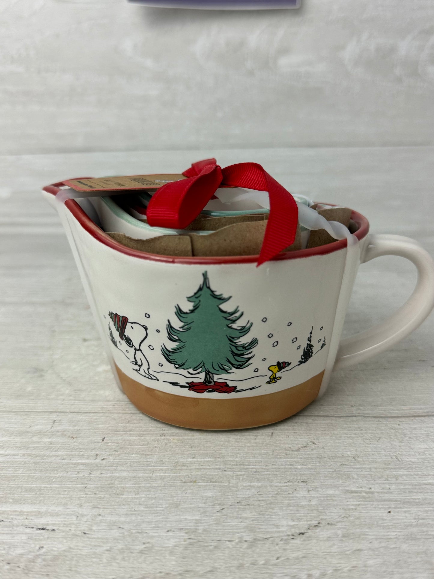 Rae Dunn Peanuts Christmas Measuring Cup Set