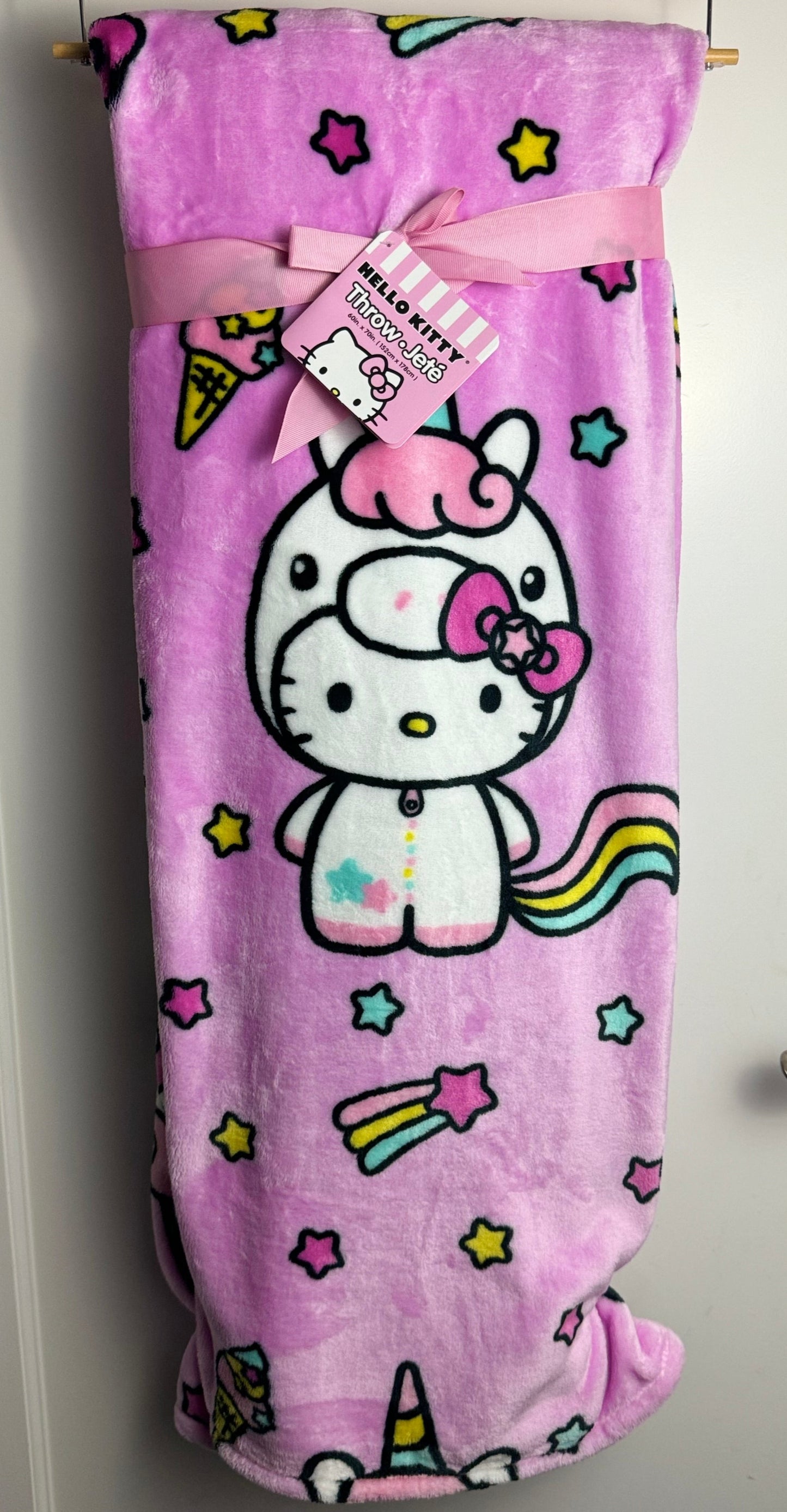 Hello Kitty Unicorn Throw Blanket