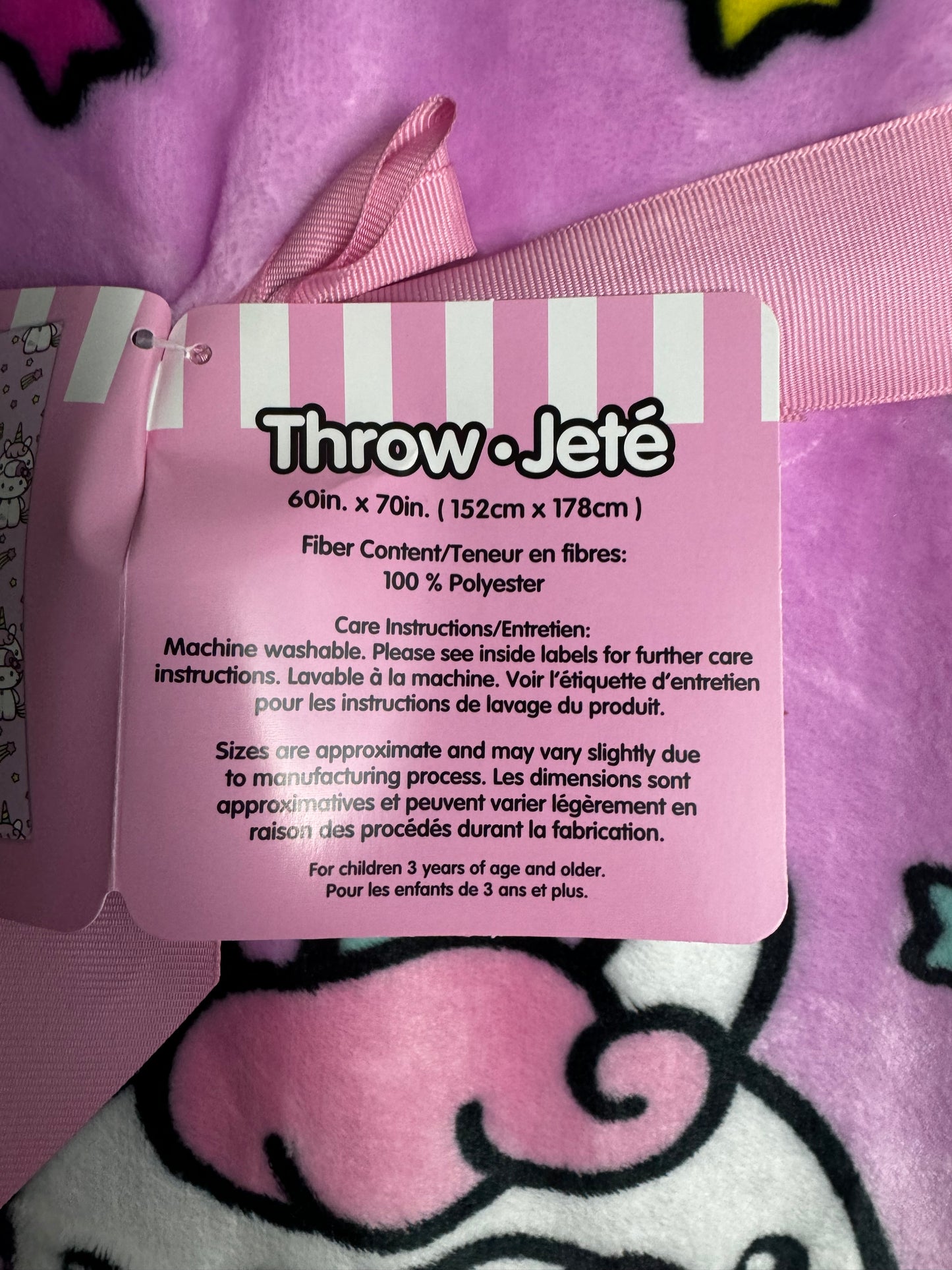 Hello Kitty Unicorn Throw Blanket