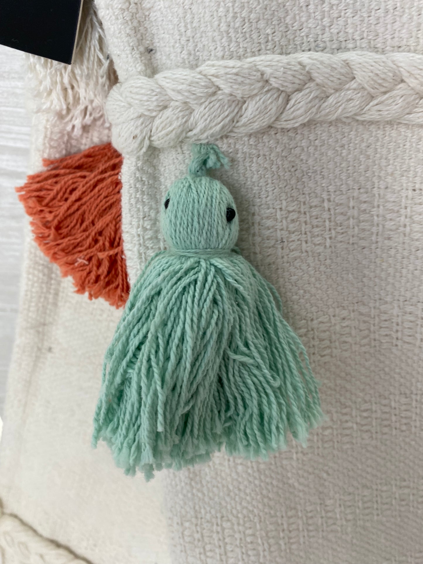 Rachel Zoe Colorful Ghost Tassel Throw Blanket