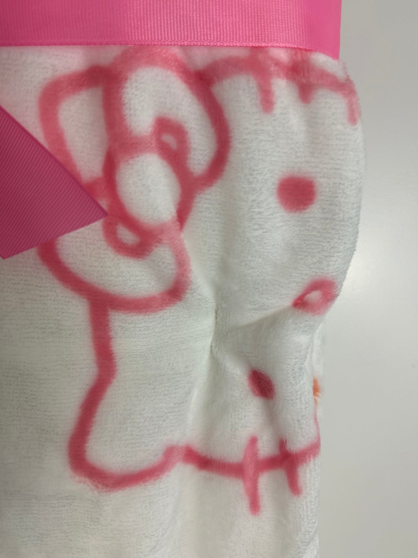 Hello Kitty Multi Colored Ombre White Throw Blanket