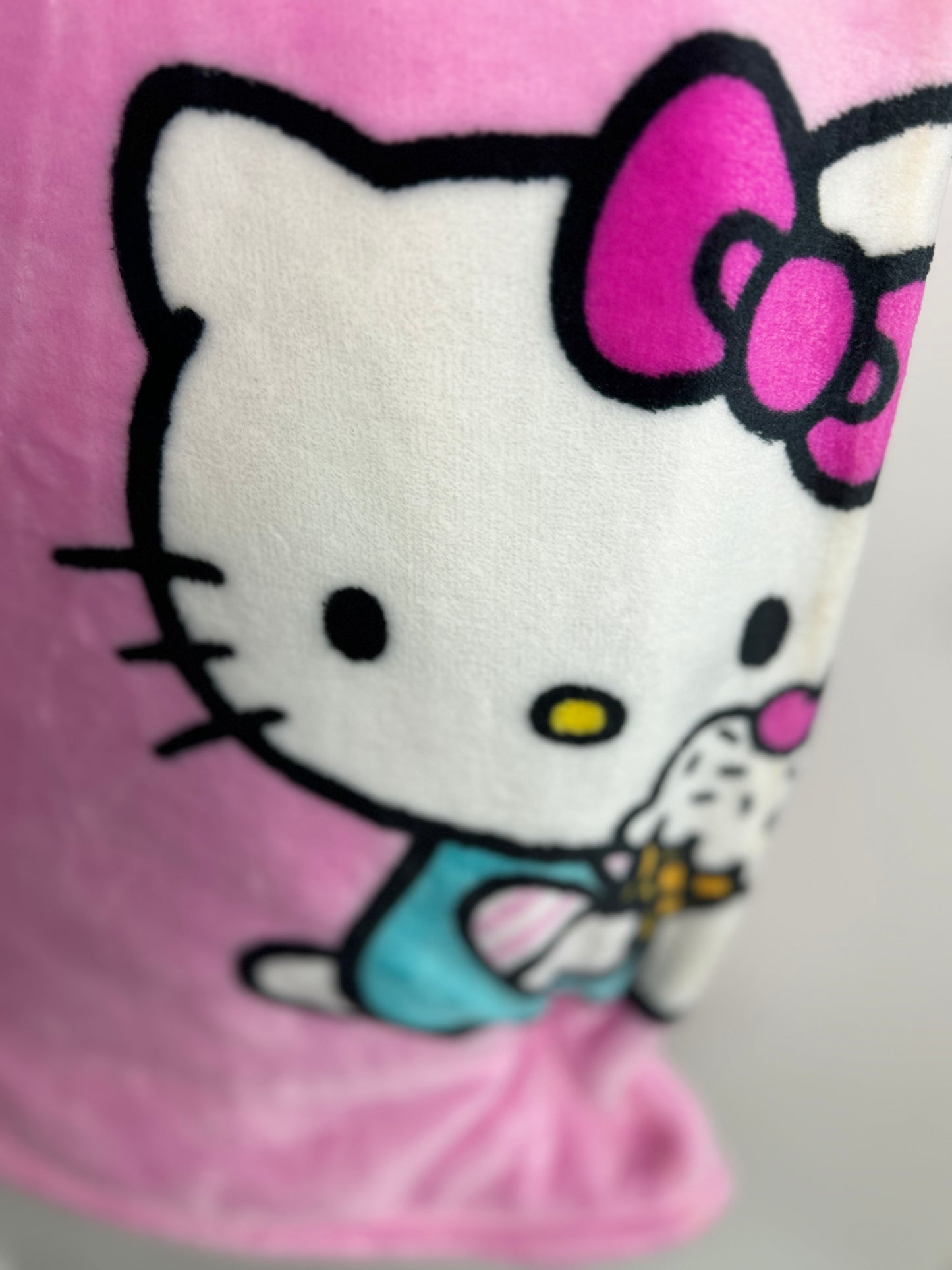 Hello Kitty Teddy Bear Throw Blanket