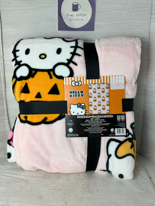 Hello Kitty Halloween Pink Pumpkin TWIN Blanket