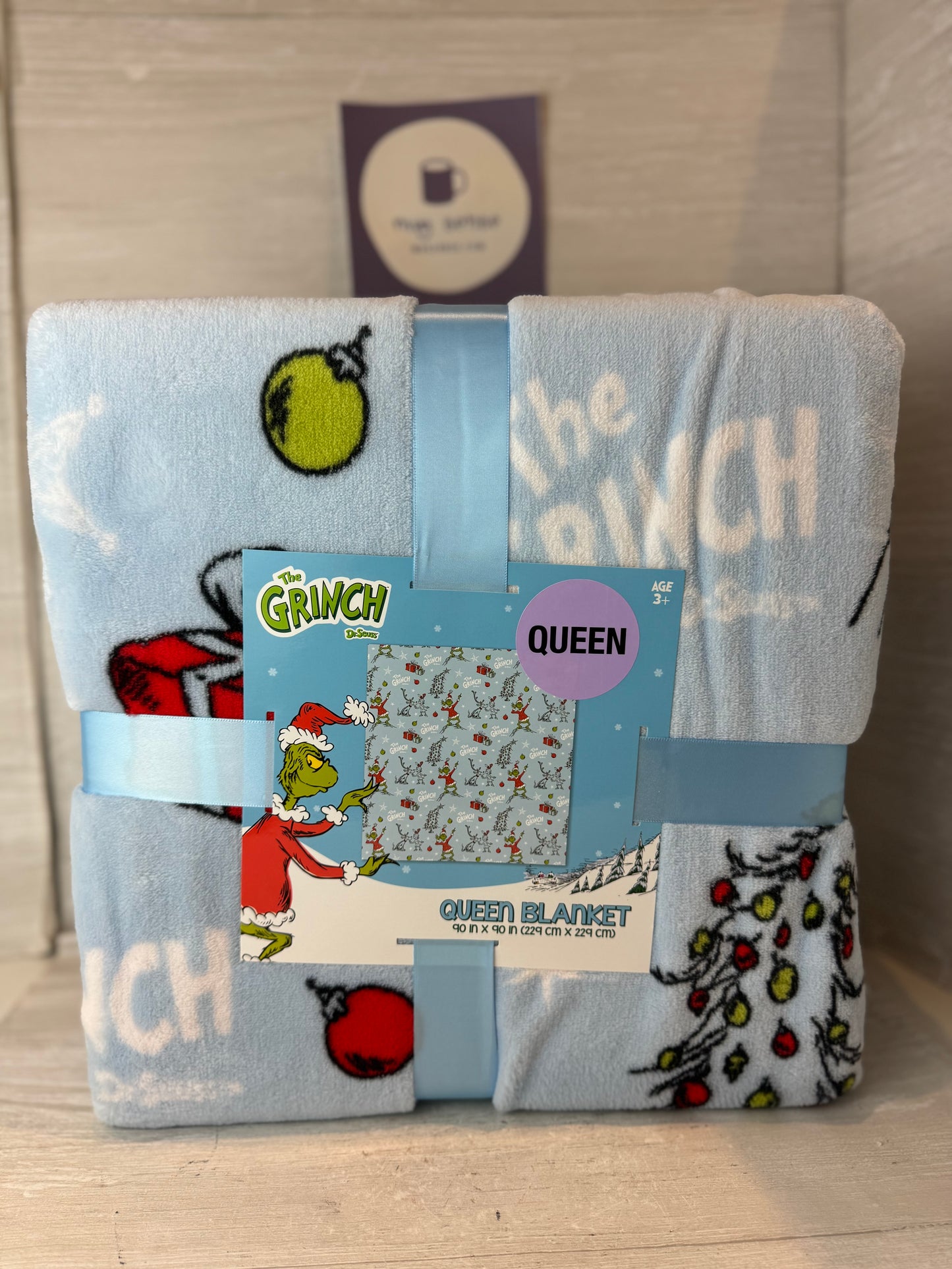 The Grinch Christmas Full/Queen Blanket Blue