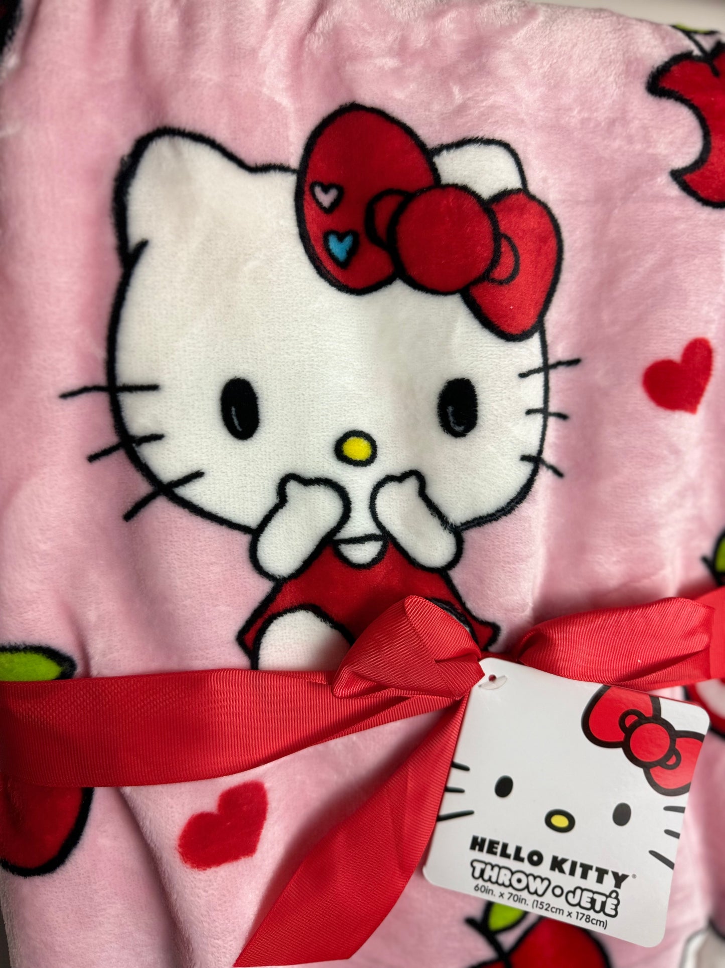 Hello Kitty Apple Throw Blanket