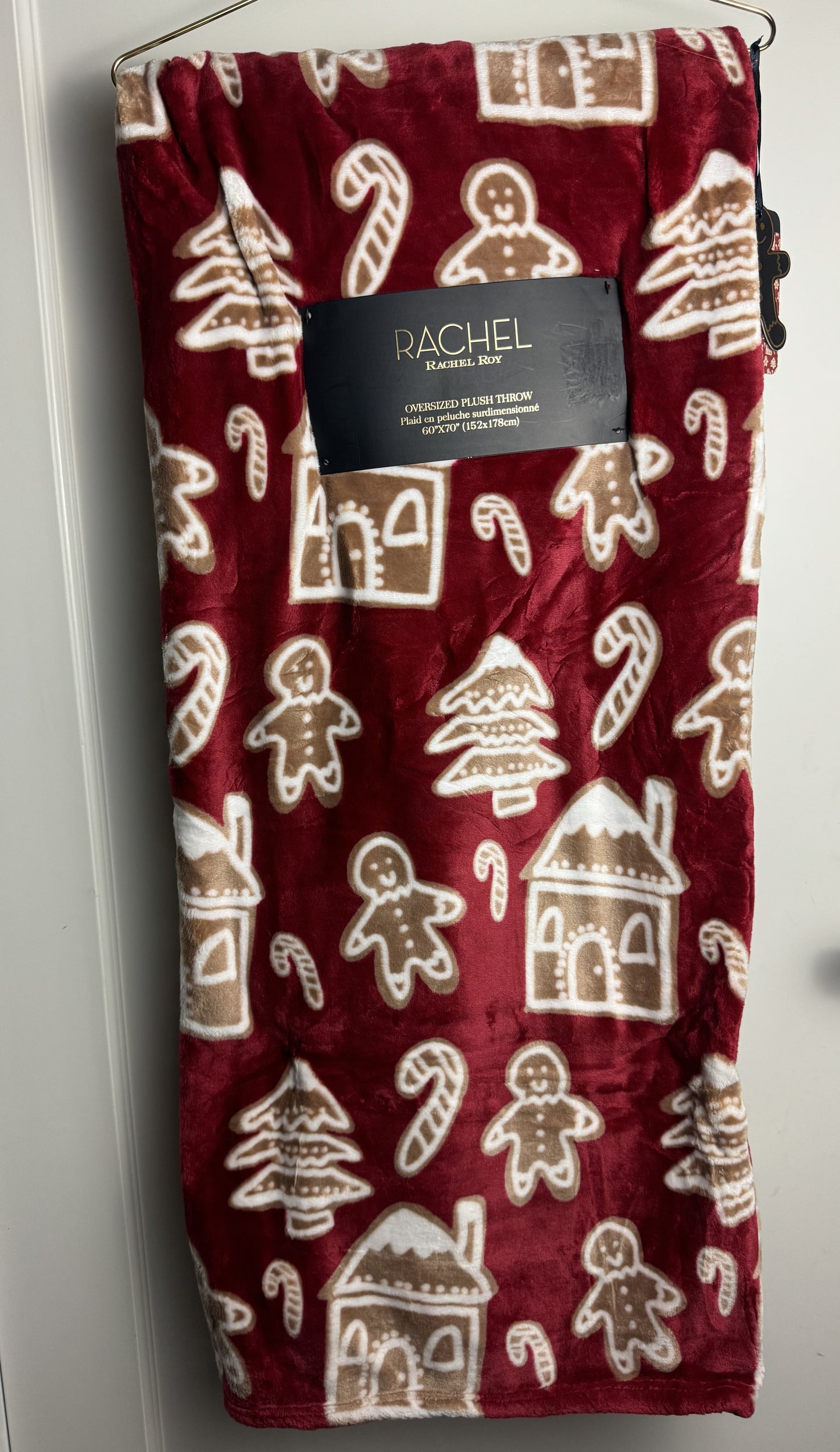 Rachel Zoe Red Gingerbread Throw