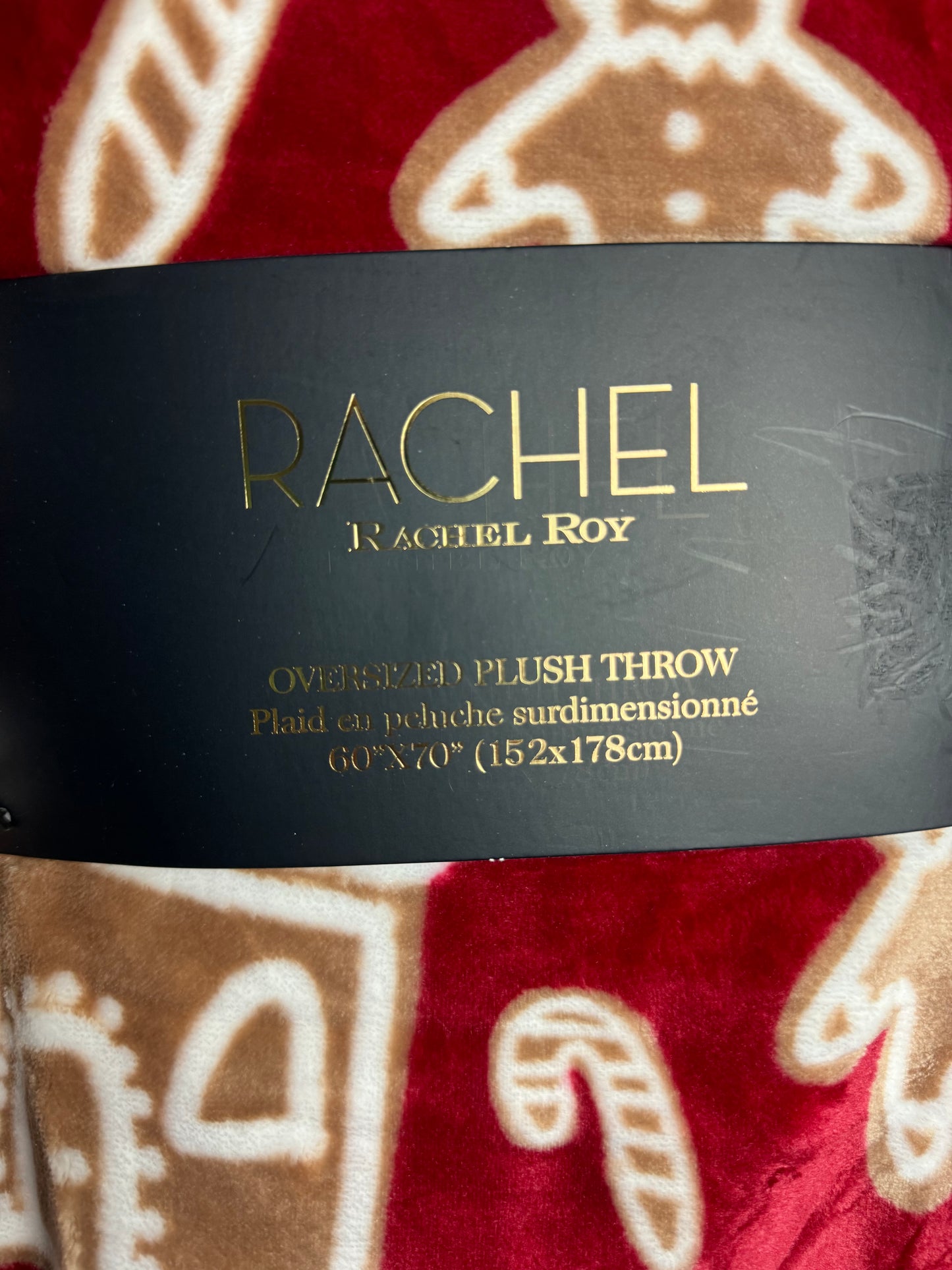 Rachel Zoe Red Gingerbread Throw