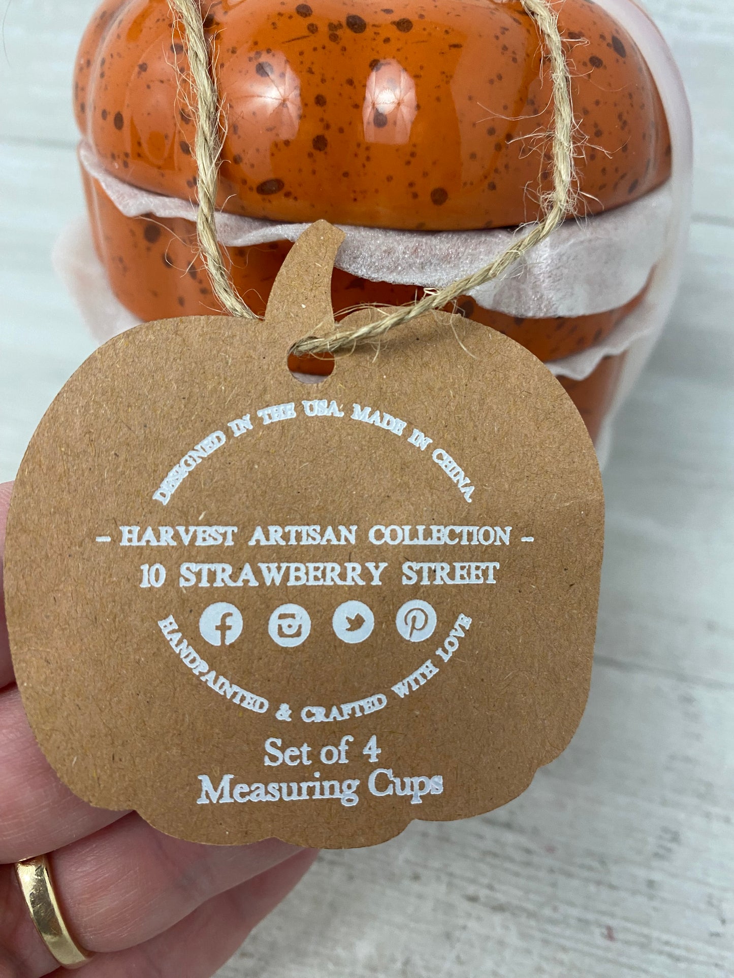 10 Strawberry Street Pumpkin Stackable Measuring Cups