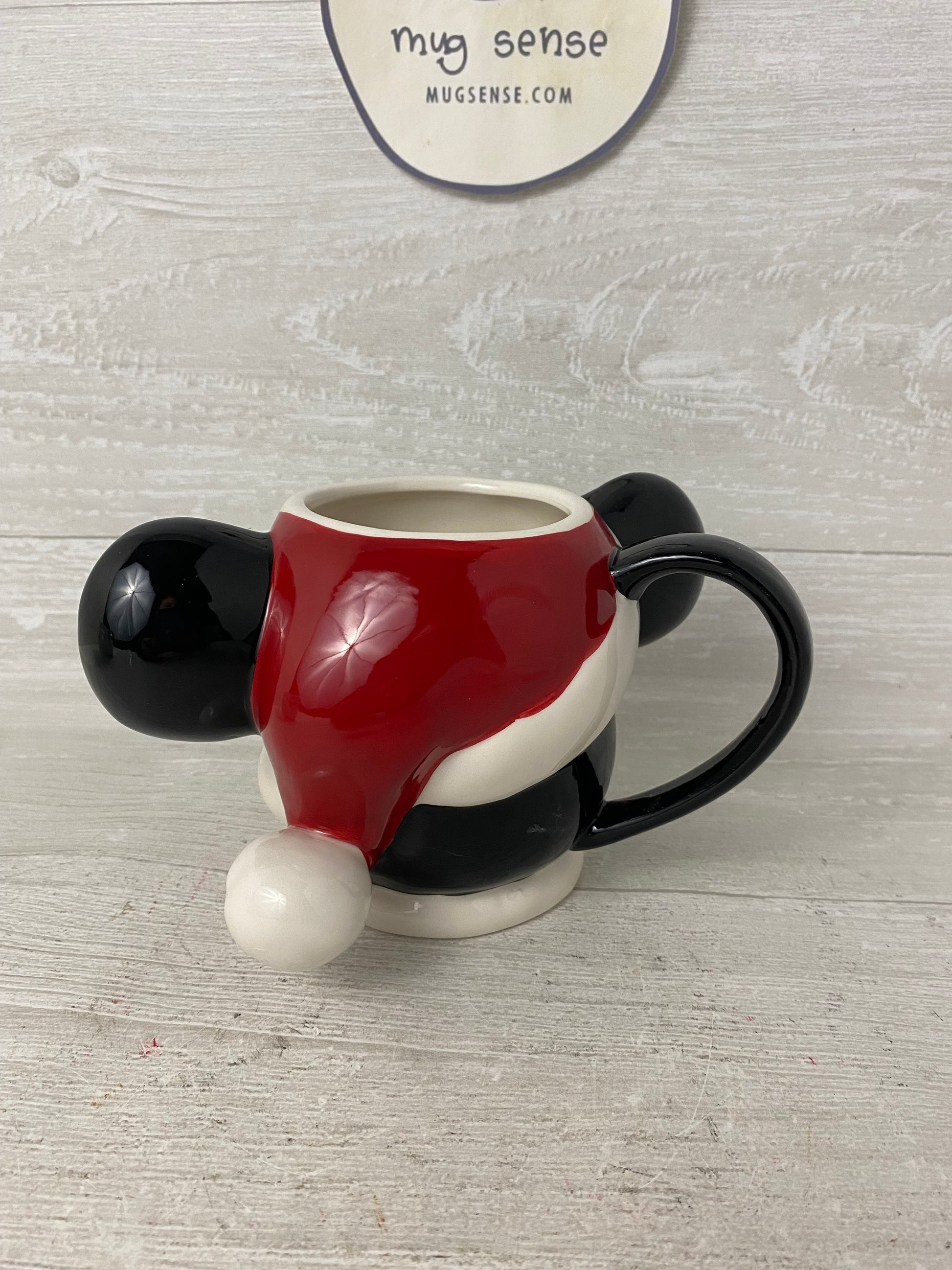 Disney Mickey & Minnie Snowman Building Ceramic Christmas Mug with Ears  Handle