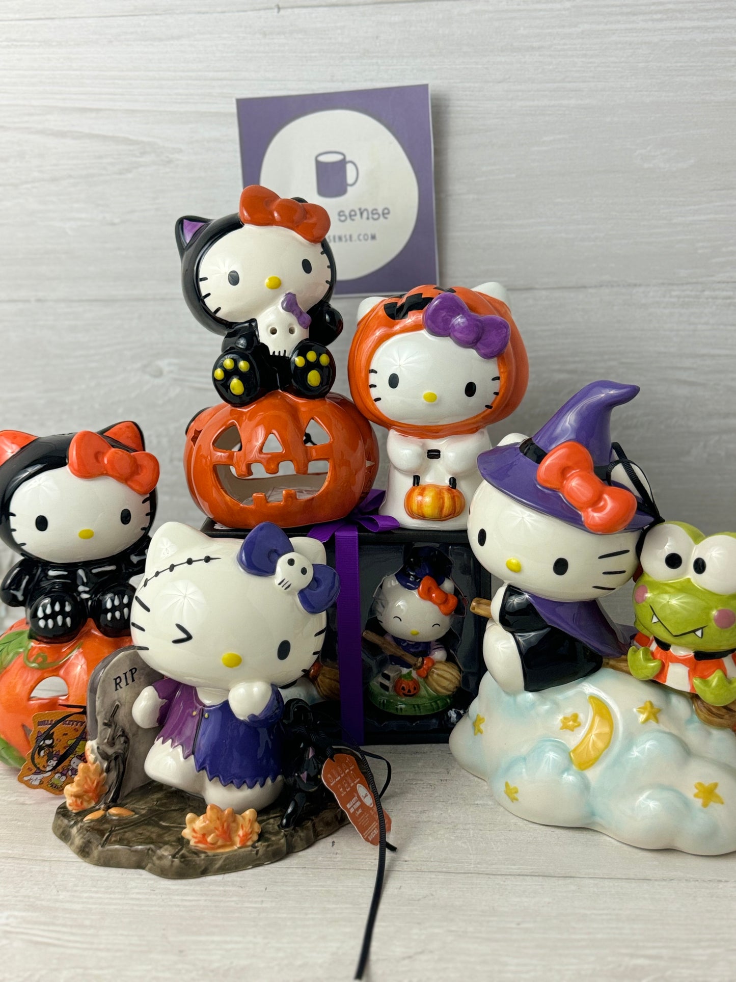 Blue Sky Hello Kitty Graveyard Zombie Figurine