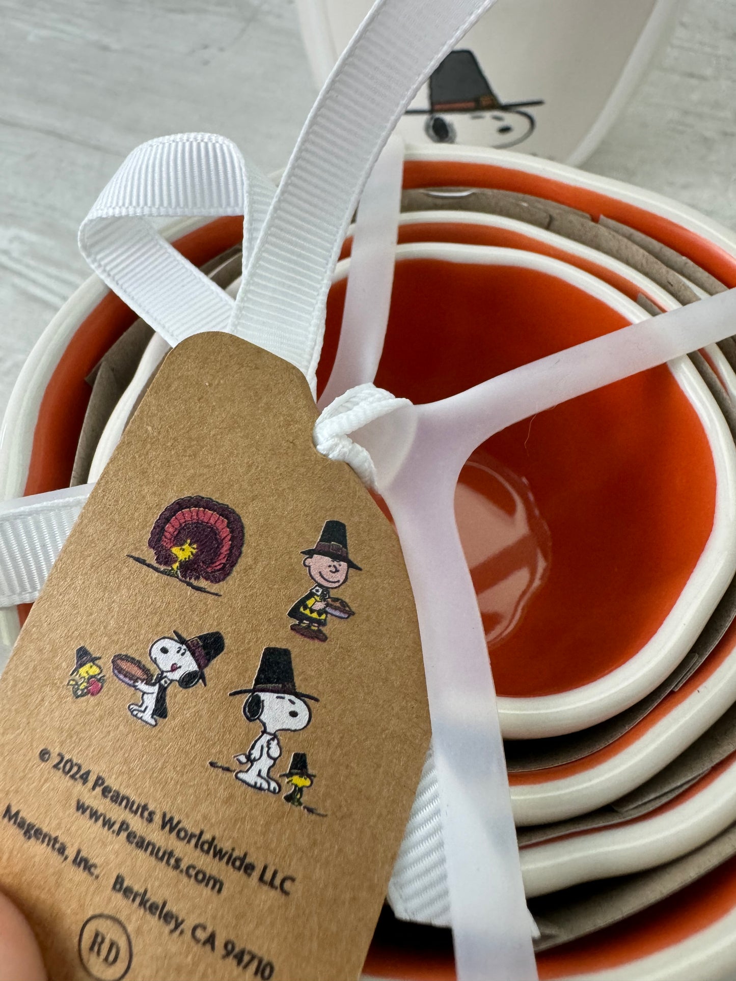 Rae Dunn Peanuts Thanksgiving Measuring Cup Set