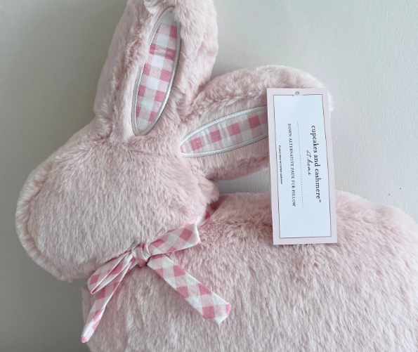 Cupcakes & Cashmere Bunny Pillow (Pink)