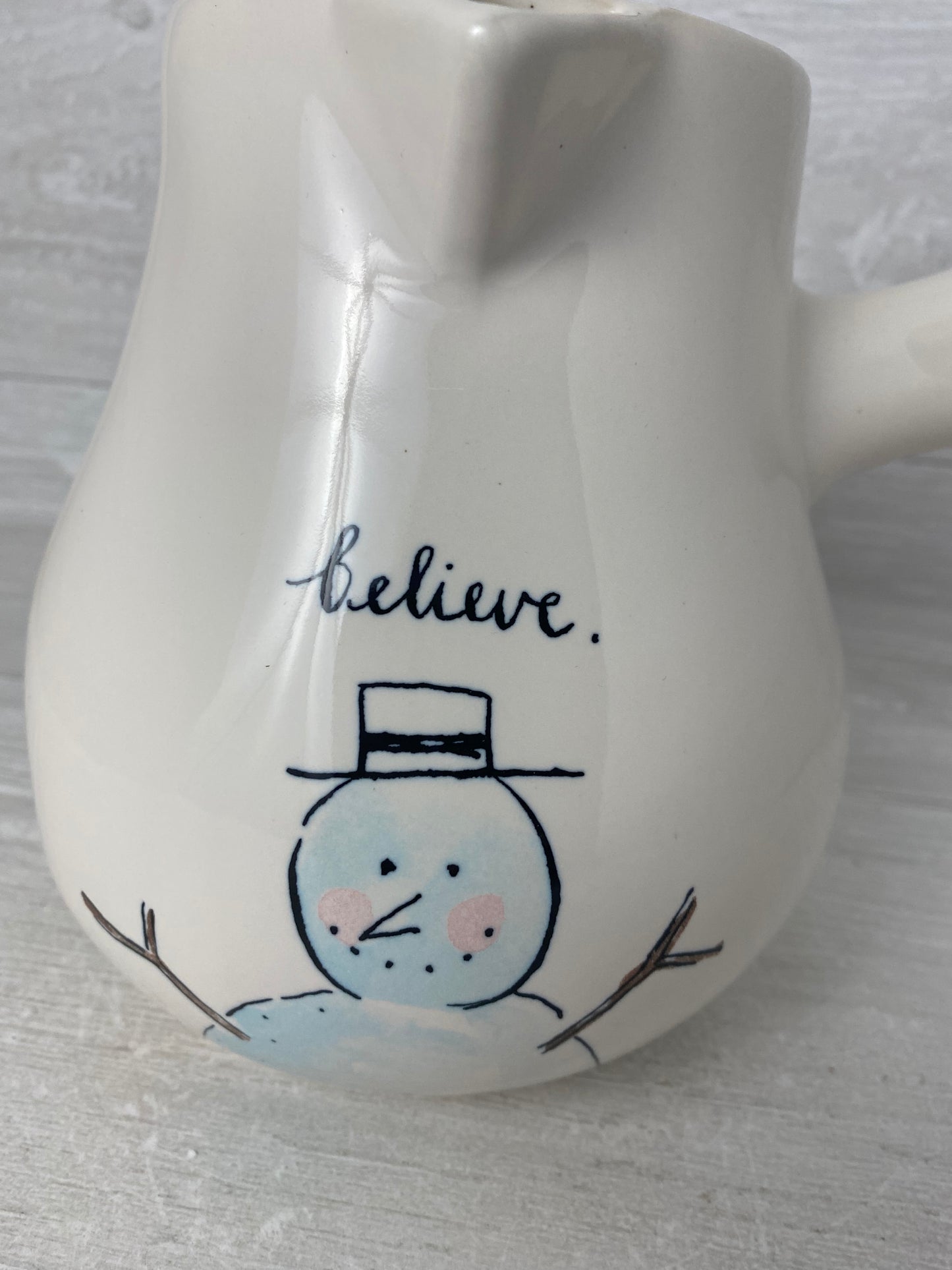 Rae Dunn Believe Snowman Hot Cocoa Pot