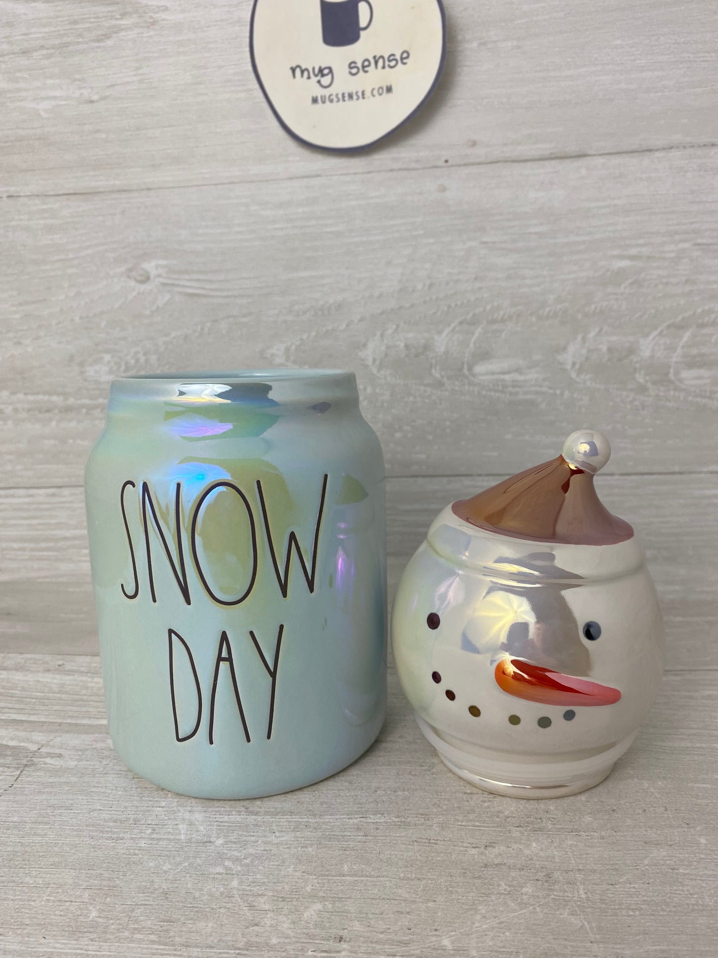 Rae Dunn Snow Day Baby Topper Canister