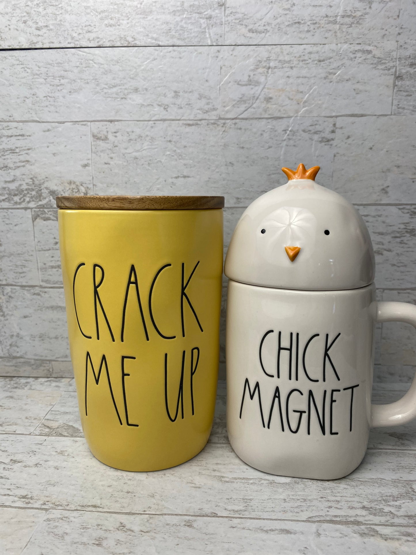 Rae Dunn Chick Magnet Mug And Topper Set