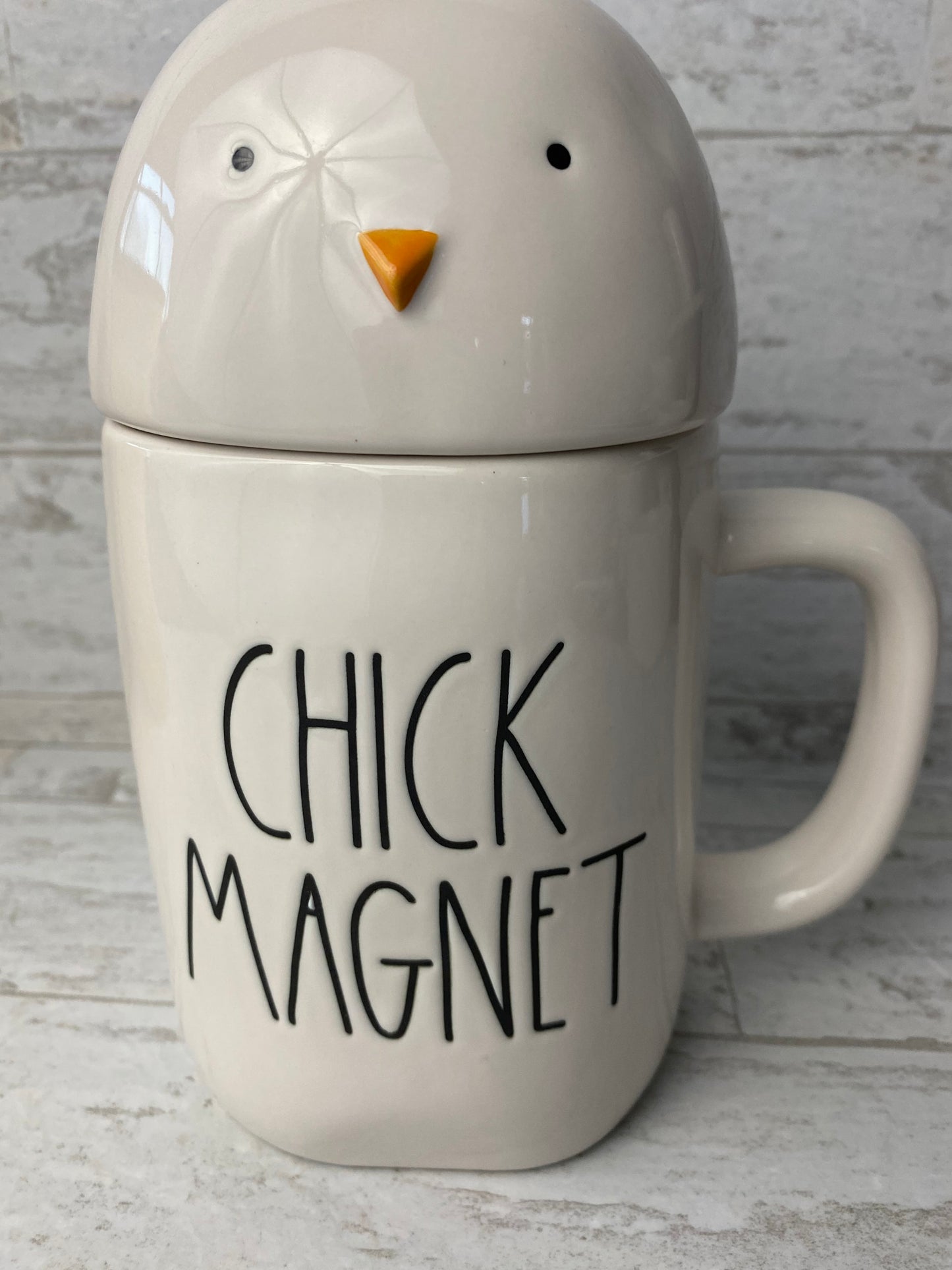 Rae Dunn Chick Magnet Mug And Topper Set