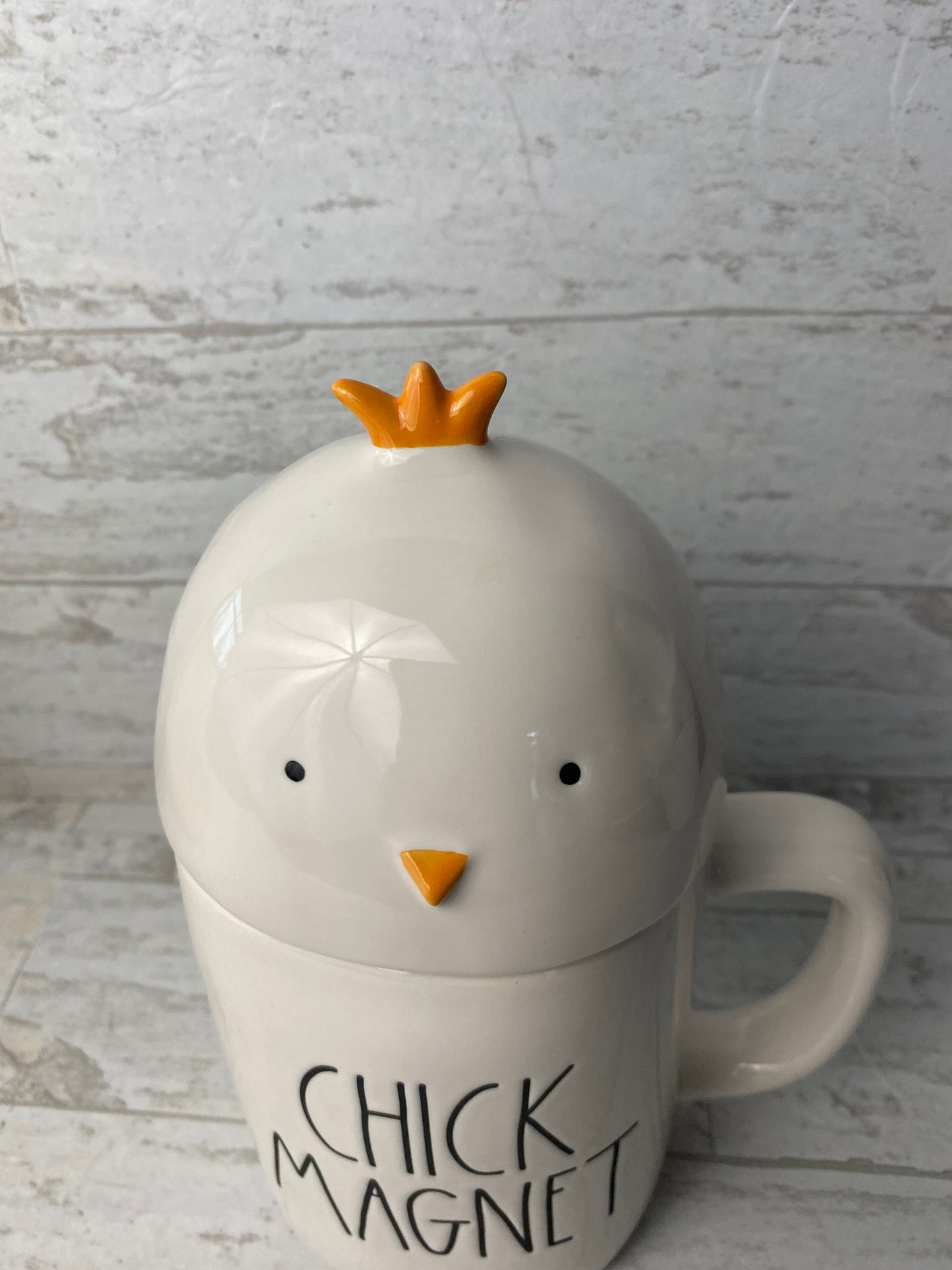 Rae Dunn Chick Magnet Mug And Topper Set