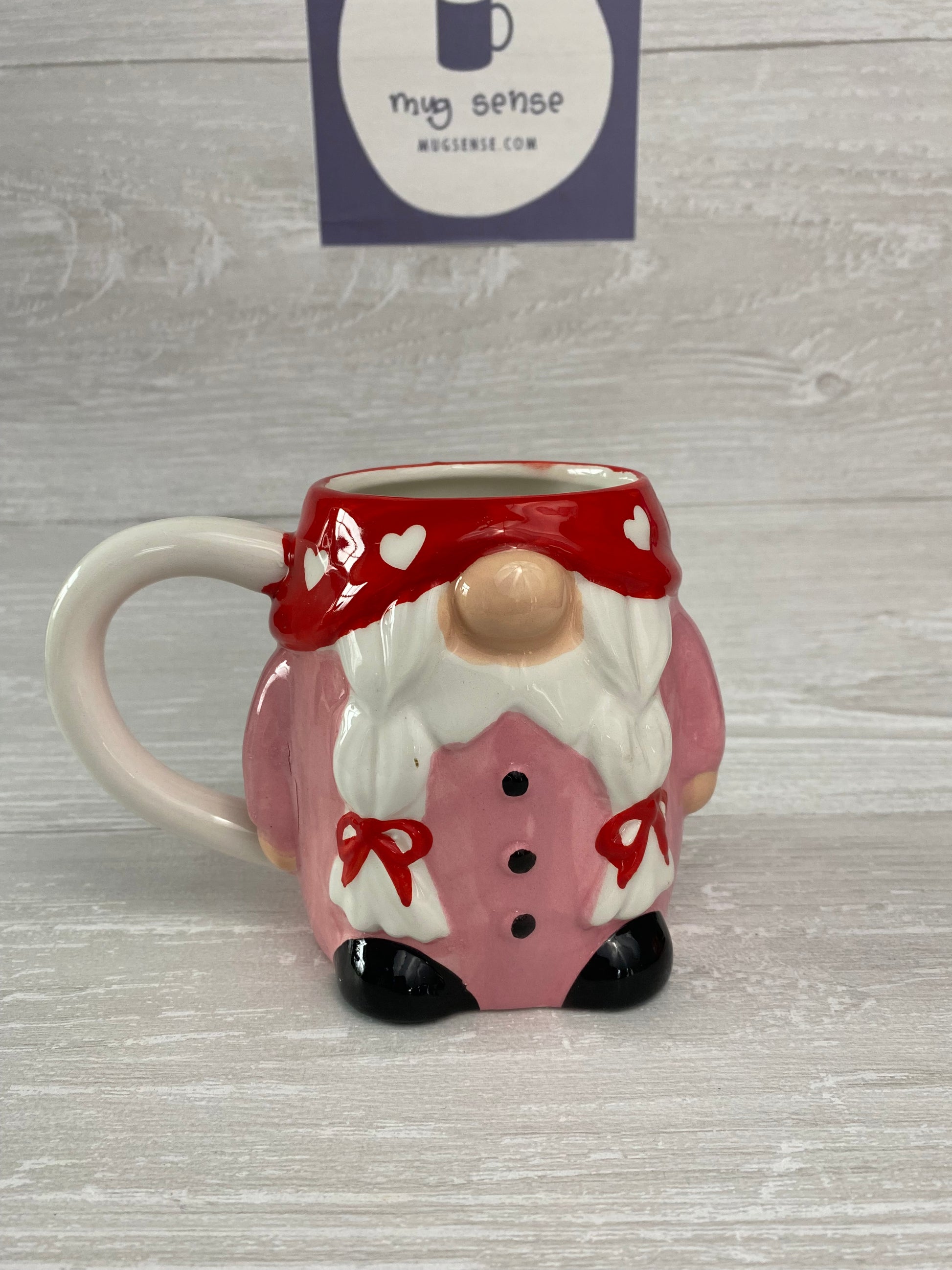 Pink Heart Gnome Mug