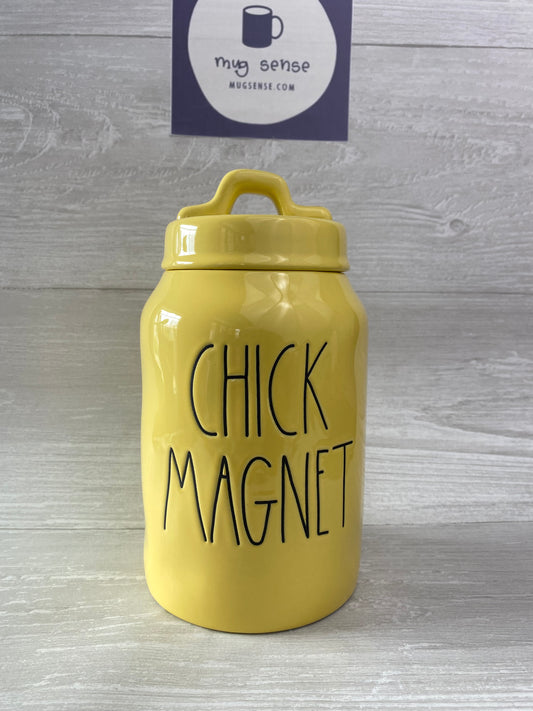 Rae Dunn Chick Magnet Yellow Canister