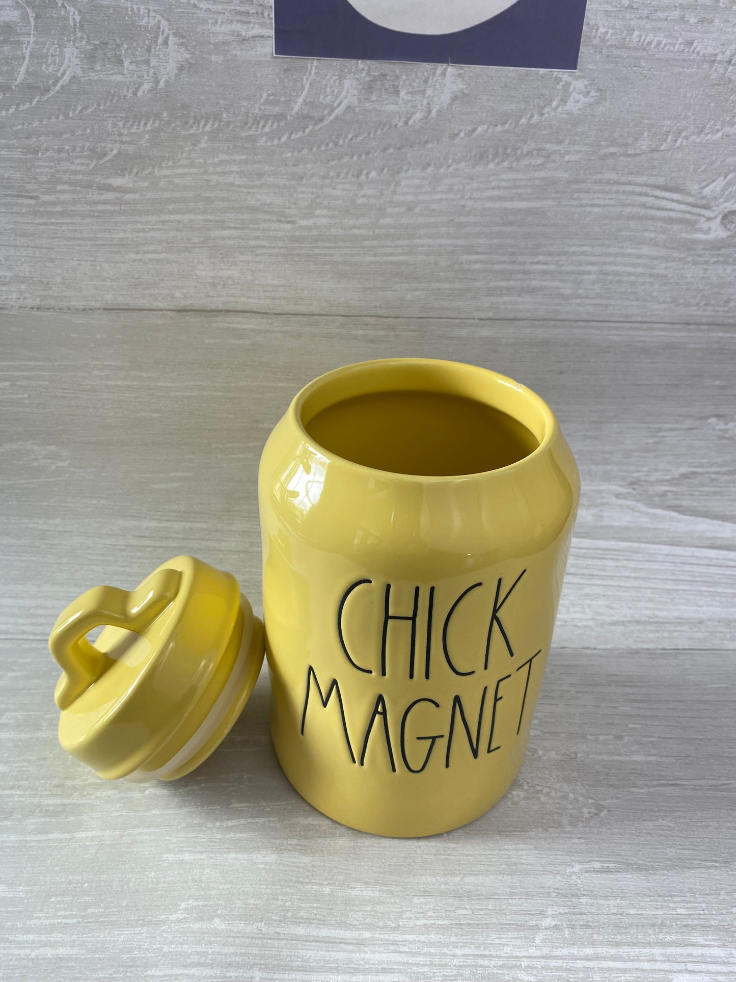 Rae Dunn Chick Magnet Yellow Canister