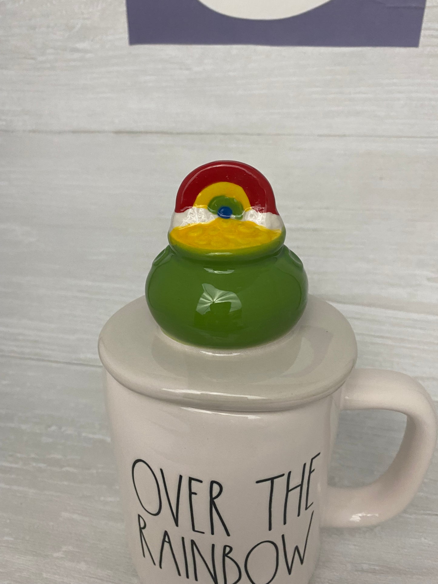 Rae Dunn Over The Rainbow Mug Topper Set