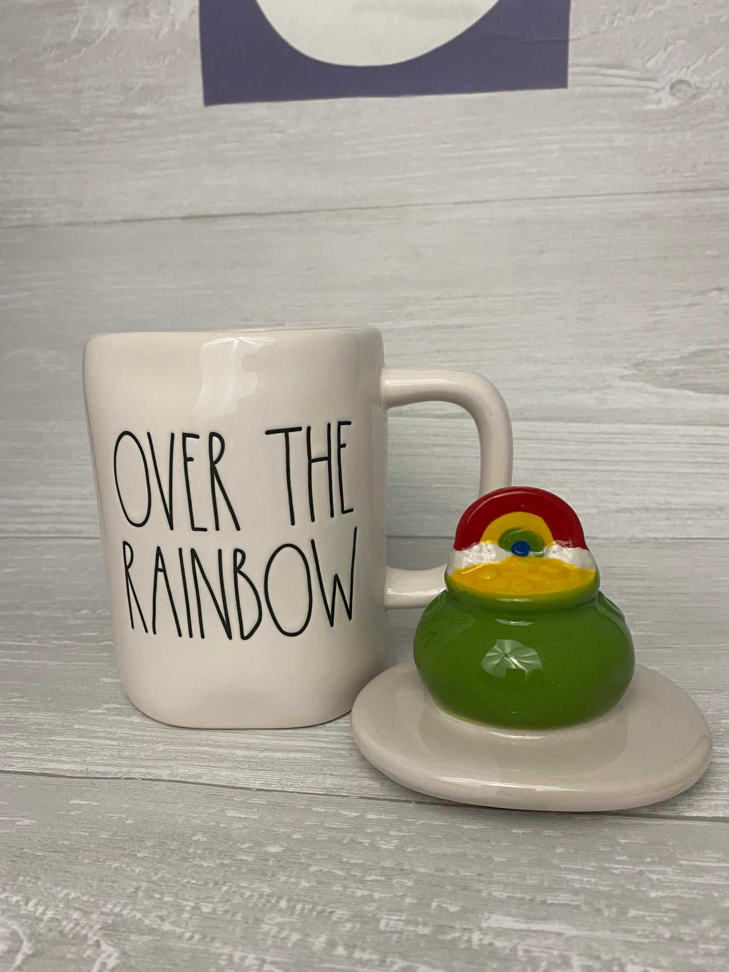 Rae Dunn Over The Rainbow Mug Topper Set