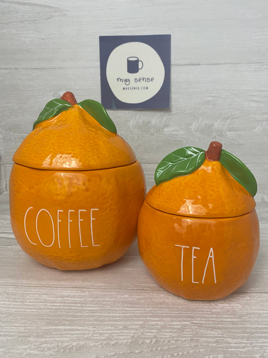 Rae Dunn Orange Coffee Canister